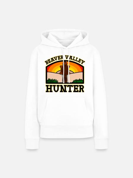 Beaver Valley Hunter Beaver Valley Hunter Hommes - Sweat à capuche Premium bio Femme - blanc