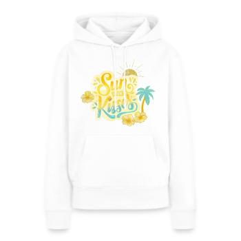 Sunshine Kisses - Frauen Premium Bio Hoodie - Weiß - Vorne - Julia (174cm)