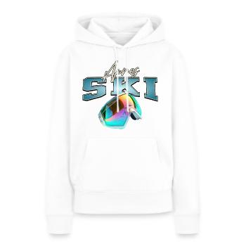 Après-ski - Sweat à capuche Premium bio Femme - blanc - Devant - Julia (174cm)