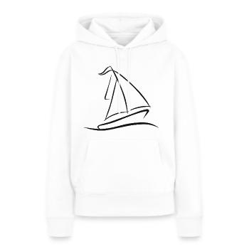 Bateau voile voile voile voile voile voile - Sweat à capuche Premium bio Femme - blanc - Devant - Julia (174cm)