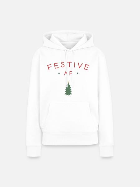 Festlicher AF - Frauen Premium Bio Hoodie - Weiß