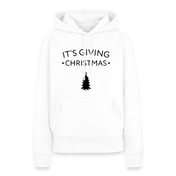 Es ist das Schenken von Weihnachten - Frauen Premium Bio Hoodie - Weiß - Vorne - Julia (174cm)
