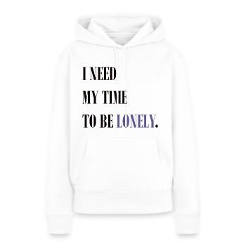 Einsames Zitat - Frauen Premium Bio Hoodie - Weiß - Vorne - Julia (174cm)