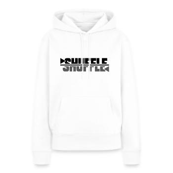 SHUFFLE, GESCHENK - Frauen Premium Bio Hoodie - Weiß - Vorne - Julia (174cm)