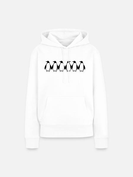 Pinguine - Frauen Premium Bio Hoodie - Weiß