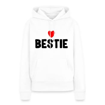 Bestie Herz - Frauen Premium Bio Hoodie - Weiß - Vorne - Julia (174cm)