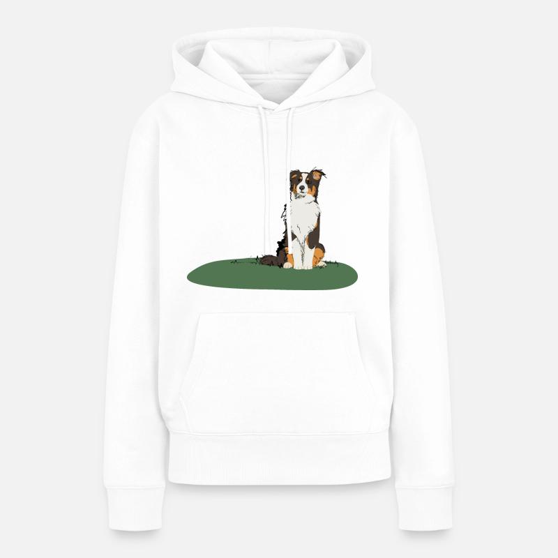 Berger australien - Sweat à capuche Premium bio Femme - blanc