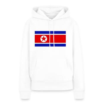 COREE DU NORD COREE SEOUL CADEAU T-SHIRT - Sweat à capuche Premium bio Femme - blanc - Devant - Julia (174cm)