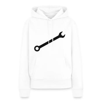 Outil artisanat clé artisanale - Sweat à capuche Premium bio Femme - blanc - Devant - Julia (174cm)