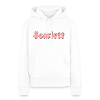 Name Mädchen Scarlett Retro Name Scarlett Paar - Frauen Premium Bio Hoodie - Weiß - Vorne - Julia (174cm)