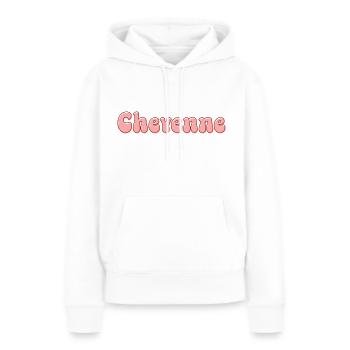 Name Mädchen Cheyenne Retro Name Cheyenne Paar - Frauen Premium Bio Hoodie - Weiß - Vorne - Julia (174cm)