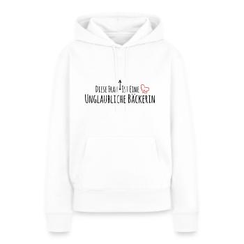 Unglaubliche Bäckerin - Frauen Premium Bio Hoodie - Weiß - Vorne - Julia (174cm)