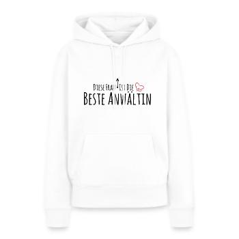 Beste Anwältin - Frauen Premium Bio Hoodie - Weiß - Vorne - Julia (174cm)