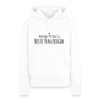 Beste Trauzeugin - Frauen Premium Bio Hoodie - Weiß - Vorne - Julia (174cm)