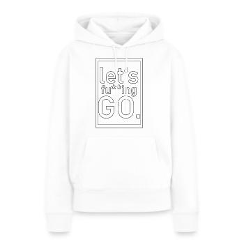 workout - Frauen Premium Bio Hoodie - Weiß - Vorne - Julia (174cm)