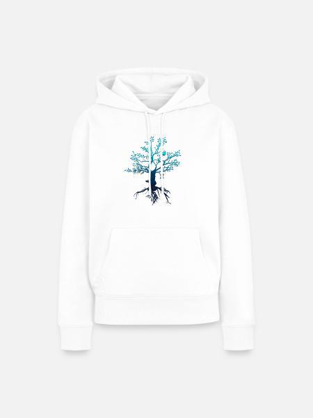 Lebensbaum - Frauen Premium Bio Hoodie - Weiß