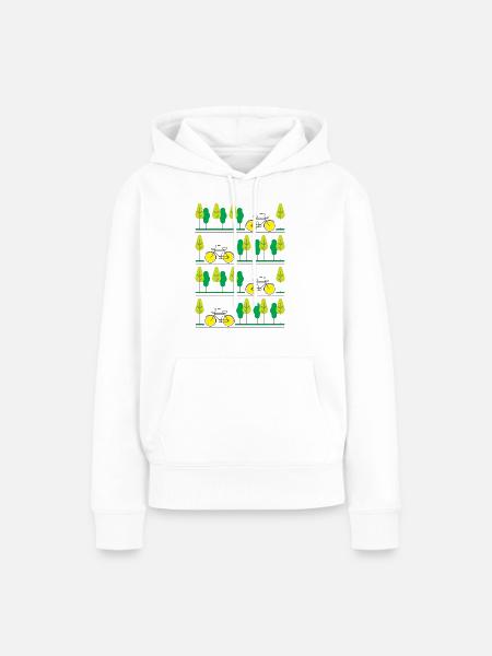 Radfahren durch den Sommer - Frauen Premium Bio Hoodie - Weiß