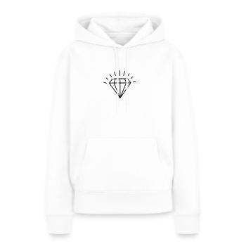 Diamant Brilliant Schmuck Style - Frauen Premium Bio Hoodie - Weiß - Vorne - Julia (174cm)