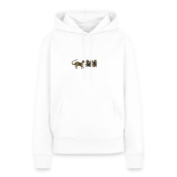 suricates amusants - Sweat à capuche Premium bio Femme - blanc - Devant - Julia (174cm)