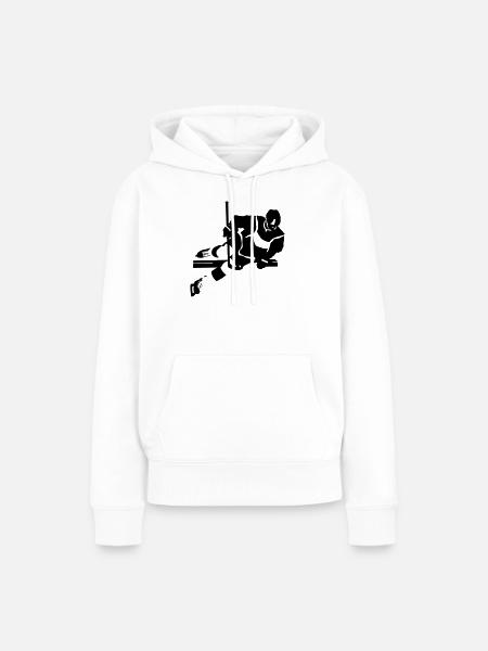Eishockey - Frauen Premium Bio Hoodie - Weiß