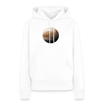 Jupiter - Sweat à capuche Premium bio Femme - blanc - Devant - Julia (174cm)