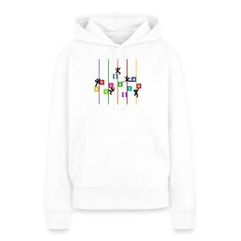 Rocher escalade alpinisme rocher sport amusant - Sweat à capuche Premium bio Femme - blanc - Devant - Julia (174cm)