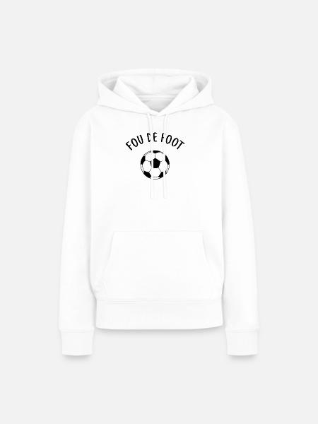 FUßBALLFAN - Frauen Premium Bio Hoodie - Weiß