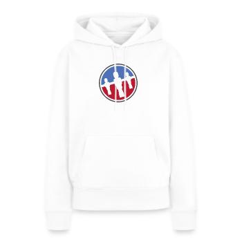 Logo de kick - Sweat à capuche Premium bio Femme - blanc - Devant - Julia (174cm)