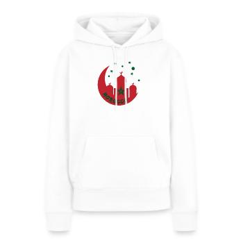 Conception de la mosquée du Maroc - Sweat à capuche Premium bio Femme - blanc - Devant - Julia (174cm)