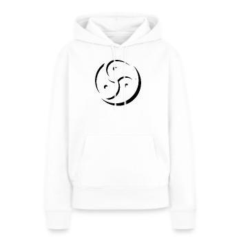 Triskele - Frauen Premium Bio Hoodie - Weiß - Vorne - Julia (174cm)
