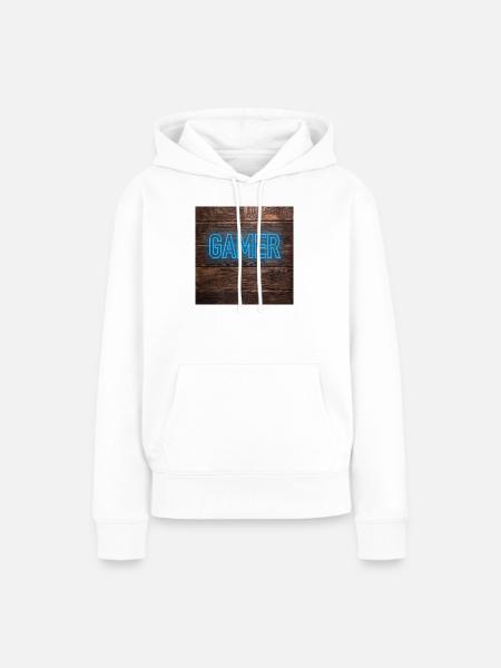 Gamer - Frauen Premium Bio Hoodie - Weiß