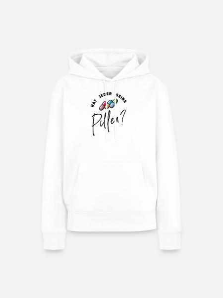 Lustig Spruch Pillen Medikamente Krankenpfleger - Frauen Premium Bio Hoodie - Weiß