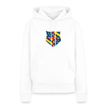 Blason de la bourgogne - Sweat à capuche Premium bio Femme - blanc - Devant - Julia (174cm)