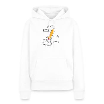 Premier jour d’école Début de l’école - Sweat à capuche Premium bio Femme - blanc - Devant - Julia (174cm)