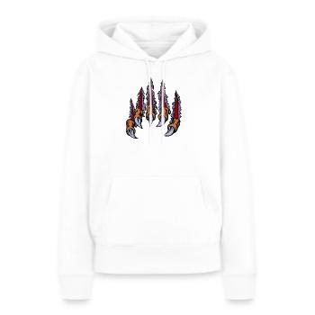Tier Krallen - Frauen Premium Bio Hoodie - Weiß - Vorne - Julia (174cm)