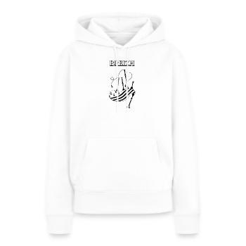 BREIZH - Frauen Premium Bio Hoodie - Weiß - Vorne - Julia (174cm)