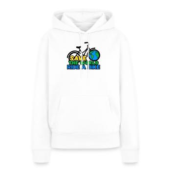 Umwelt Mutter Erde Statement Umweltschutz - Frauen Premium Bio Hoodie - Weiß - Vorne - Julia (174cm)