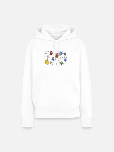 Kids Planeten - Frauen Premium Bio Hoodie - Weiß