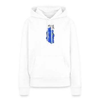 Meuse - Frauen Premium Bio Hoodie - Weiß - Vorne - Julia (174cm)