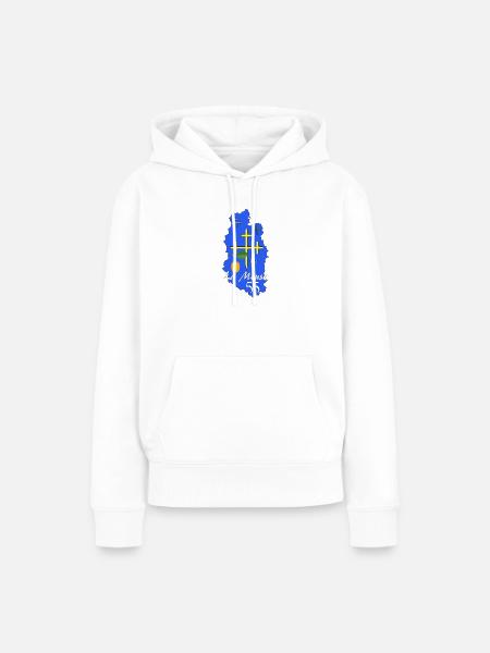 Meuse - Frauen Premium Bio Hoodie - Weiß