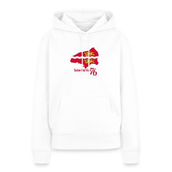 Seine Maritime - Frauen Premium Bio Hoodie - Weiß - Vorne - Julia (174cm)