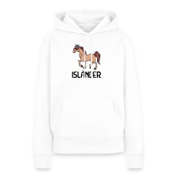 Isländer Pferdenarr Trab Islandpferde Spruch - Frauen Premium Bio Hoodie - Weiß - Vorne - Julia (174cm)