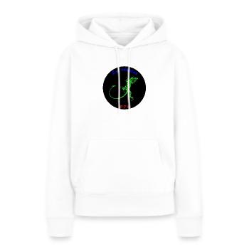 la réunion - Sweat à capuche Premium bio Femme - blanc - Devant - Julia (174cm)