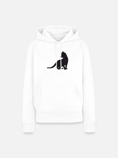 Kätzchen-Design - Frauen Premium Bio Hoodie - Weiß