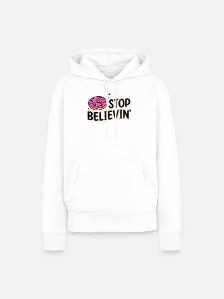 Süßigkeiten Naschen Statement Lecker Donut - Frauen Premium Bio Hoodie - Weiß