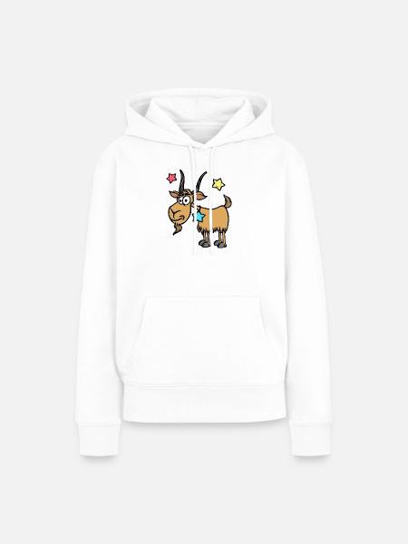 Steinbock Astrologie Gestirne Sterndeutung Himmel - Frauen Premium Bio Hoodie - Weiß