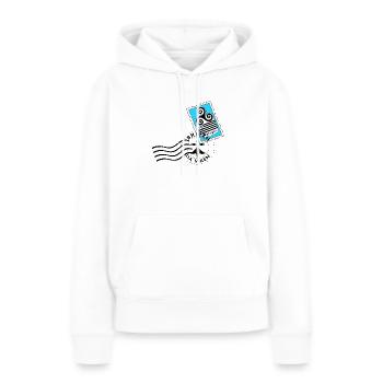Bretagne - Sweat à capuche Premium bio Femme - blanc - Devant - Julia (174cm)