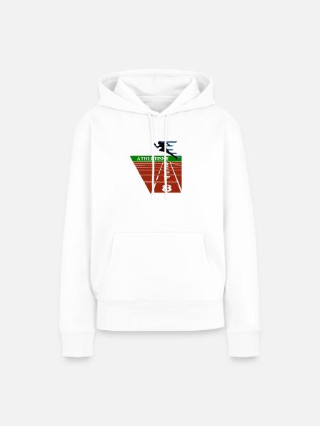 Leichtathletik - Frauen Premium Bio Hoodie - Weiß
