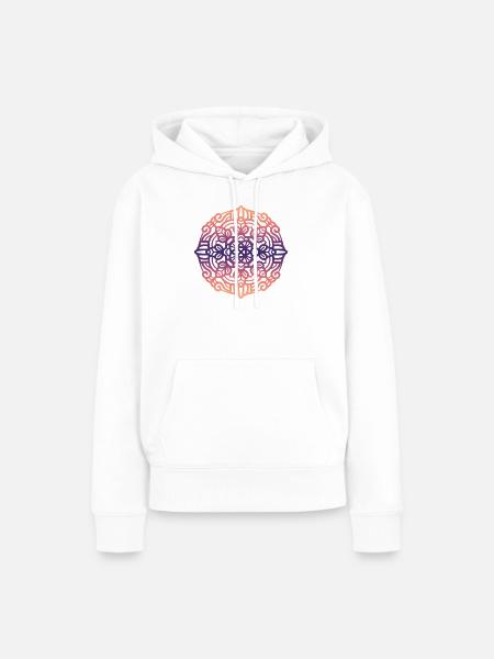 Mandala - Frauen Premium Bio Hoodie - Weiß