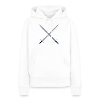 Épées croisées. - Sweat à capuche Premium bio Femme - blanc - Devant - Julia (174cm)